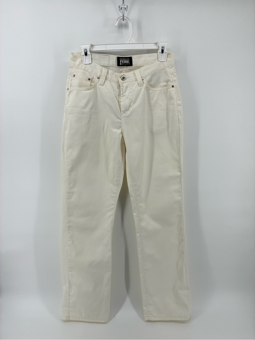 Vintage Gianfranco Ferre Jeans Cream Straight-Leg Women’s Jeans
